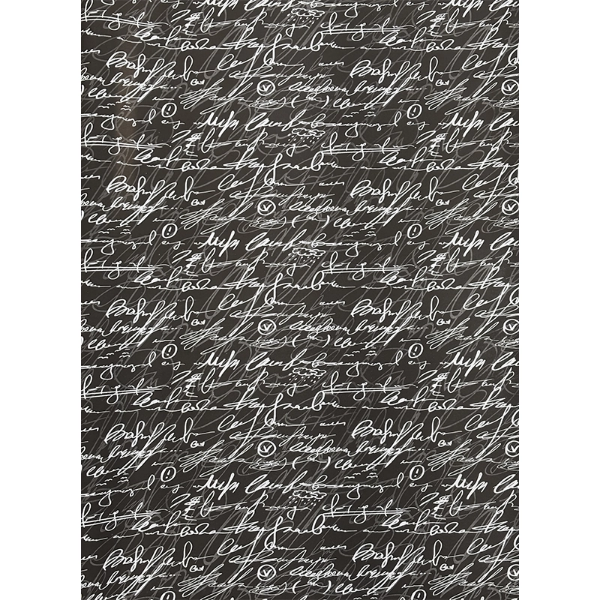 تصویر  کاغذ کادو فانتزی مدل کرافت طرح امضا