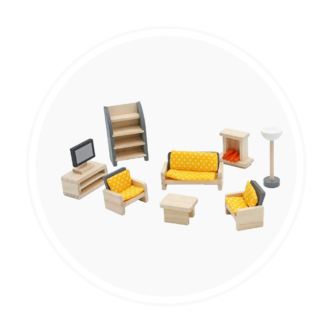 تصویر برای دسته  خانه و مبلمان عروسک