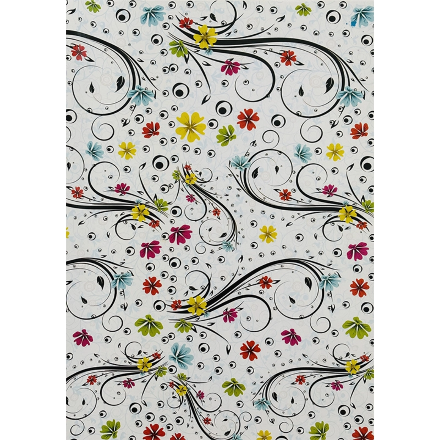 تصویر  کاغذ کادو فانتزی مدل گل طرح 1