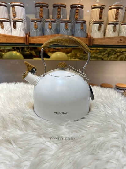 تصویر  کتری تک دسته چوبی ویکالینا vicalina