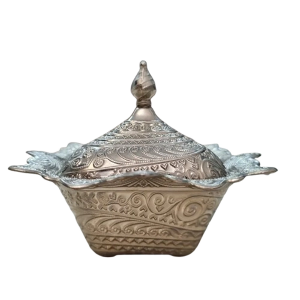 تصویر  قندان مربعی کوچک ترک سیلور