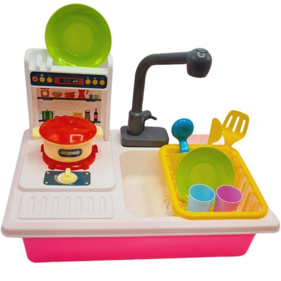 تصویر  اسباب بازی سینک ظرفشویی  مدل Super Sink مناسب خردسال سیحان تویز