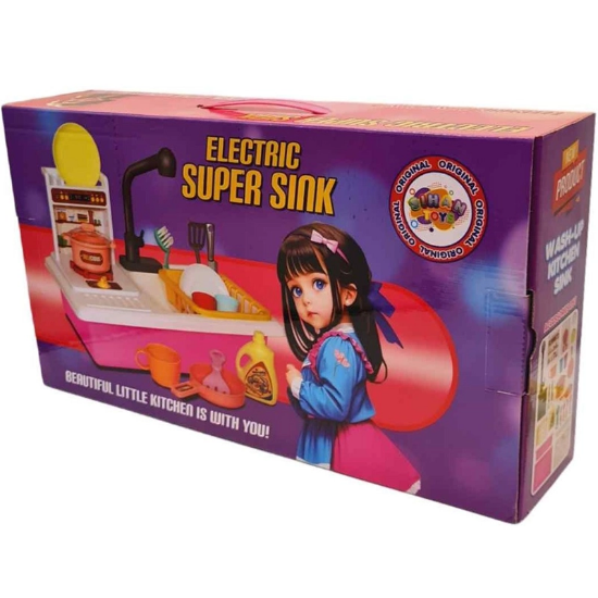تصویر  اسباب بازی سینک ظرفشویی  مدل Super Sink مناسب خردسال سیحان تویز