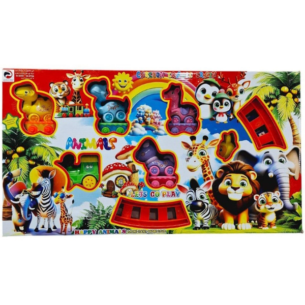 تصویر  اسباب بازی قطار موزیکال پارس چراغدار حیوانات