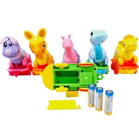 تصویر  اسباب بازی قطار موزیکال پارس چراغدار حیوانات