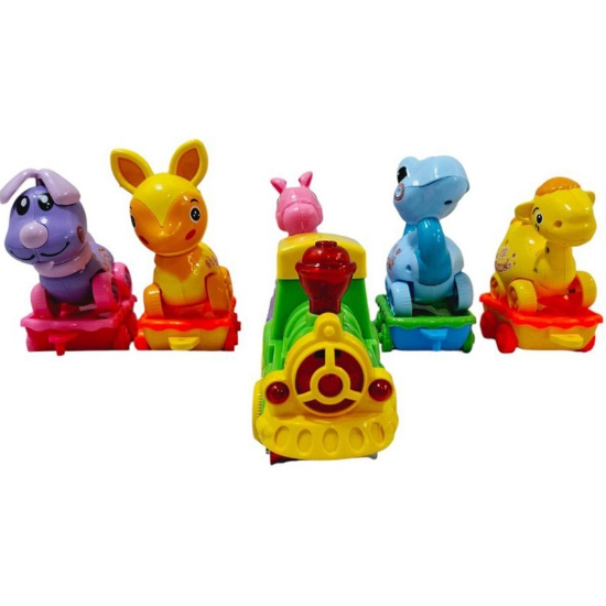 تصویر  اسباب بازی قطار موزیکال پارس چراغدار حیوانات