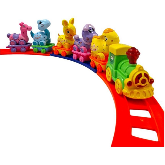 تصویر  اسباب بازی قطار موزیکال پارس چراغدار حیوانات