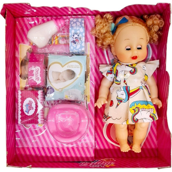 تصویر  عروسک بیبی با قابلیت پوشک کردن مدل موزیکال