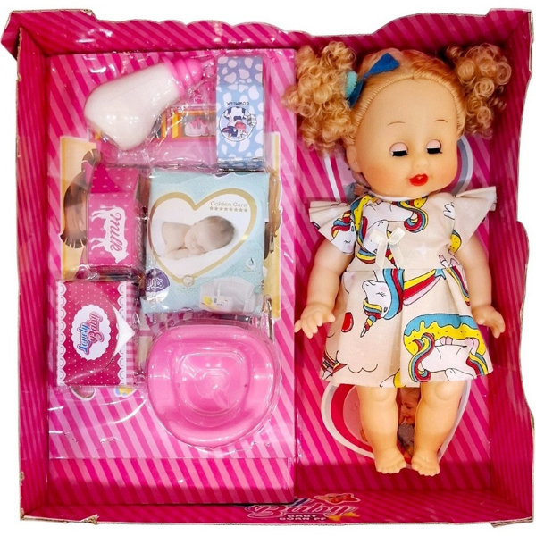 تصویر  عروسک بیبی با قابلیت پوشک کردن مدل موزیکال