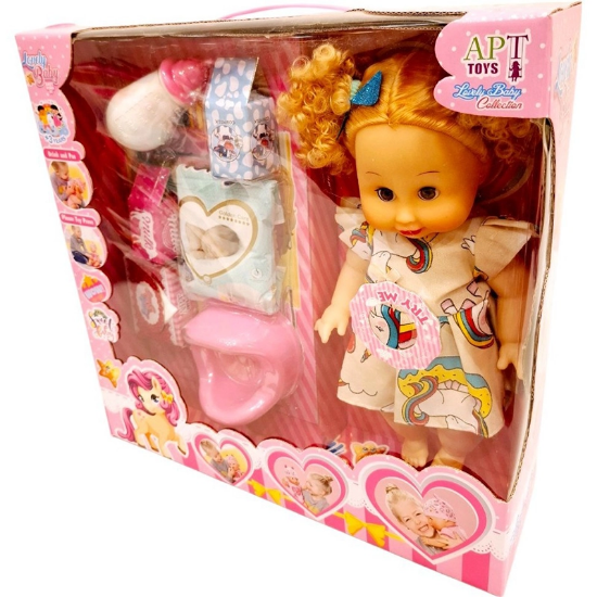 تصویر  عروسک بیبی با قابلیت پوشک کردن مدل موزیکال