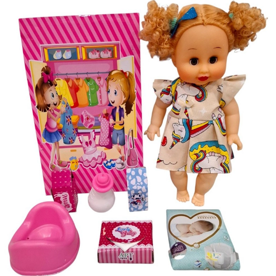 تصویر  عروسک بیبی با قابلیت پوشک کردن مدل موزیکال