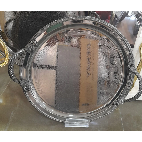 تصویر  ست سینی استیل 2 تایی