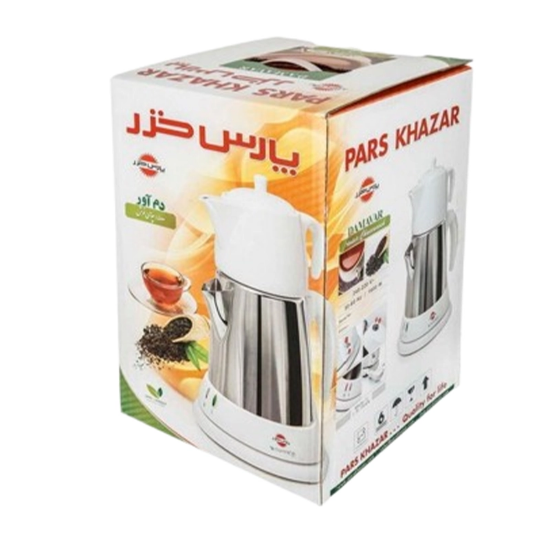 تصویر  چای ساز پارس خزر مدل چای نوش ظرفیت ۱.۹ لیتر با کتری استیل