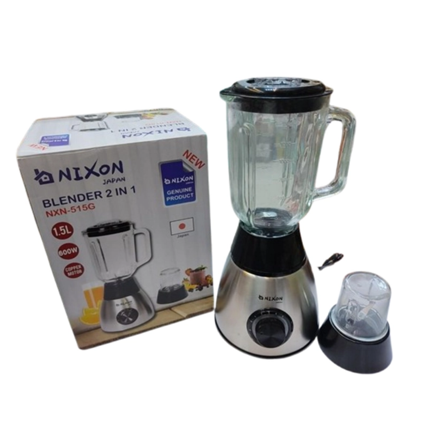 تصویر  آسیاب مخلوط کن مخزن شیشه ای 1.5لیتری 600وات مدل 515G