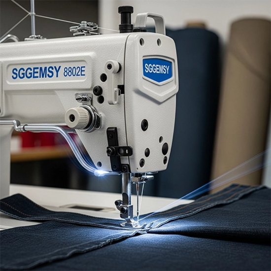 تصویر  چرخ خیاطی راسته دوز صنعتی SGGEMSY مدل ۸۸۰۲E همراه با میز