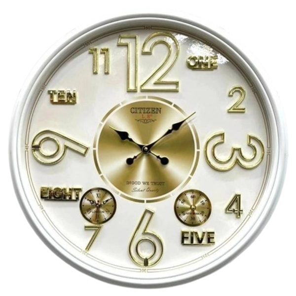 تصویر  ساعت دیواری سیتی زن LS Plus سه زمانه سایز ۶۵ سانت