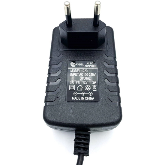 تصویر  آداپتور 12 ولت 2 آمپر بایبل مدل BAYBEL A-83 دو فیش