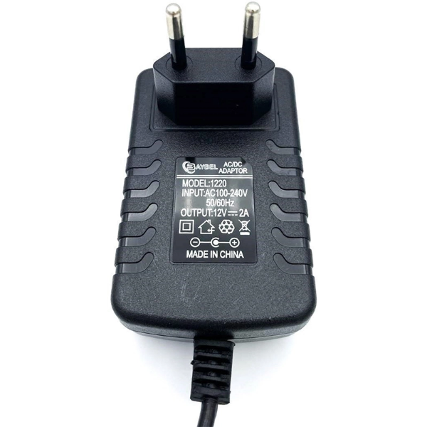 تصویر  آداپتور 12 ولت 2 آمپر بایبل مدل BAYBEL A-83 دو فیش