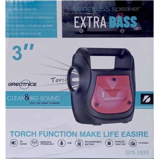 تصویر  اسپیکر بلوتوثی گریت نایس مدل GTS1533