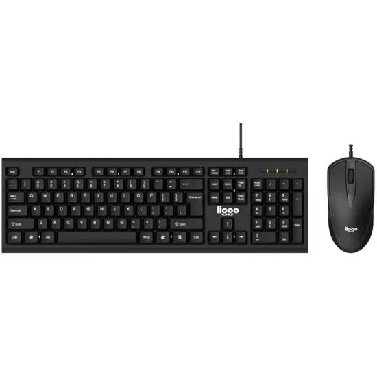 تصویر  کیبورد و موس سیمی Liggo مدل KM601