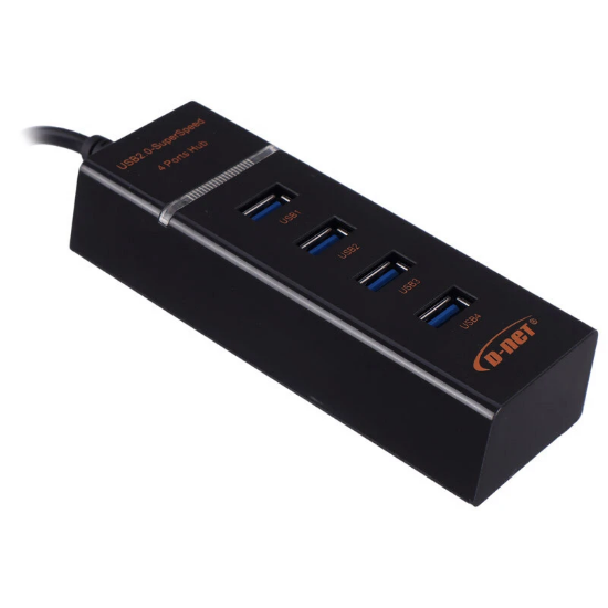 تصویر  هاب 4 پورت USB 2.0 دی نت مدل DT-423 طول 30 سانتی متر