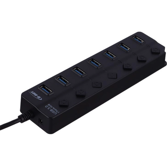 تصویر  هاب 7 پورت USB 3.0 دی نت DT-480 کلید دار