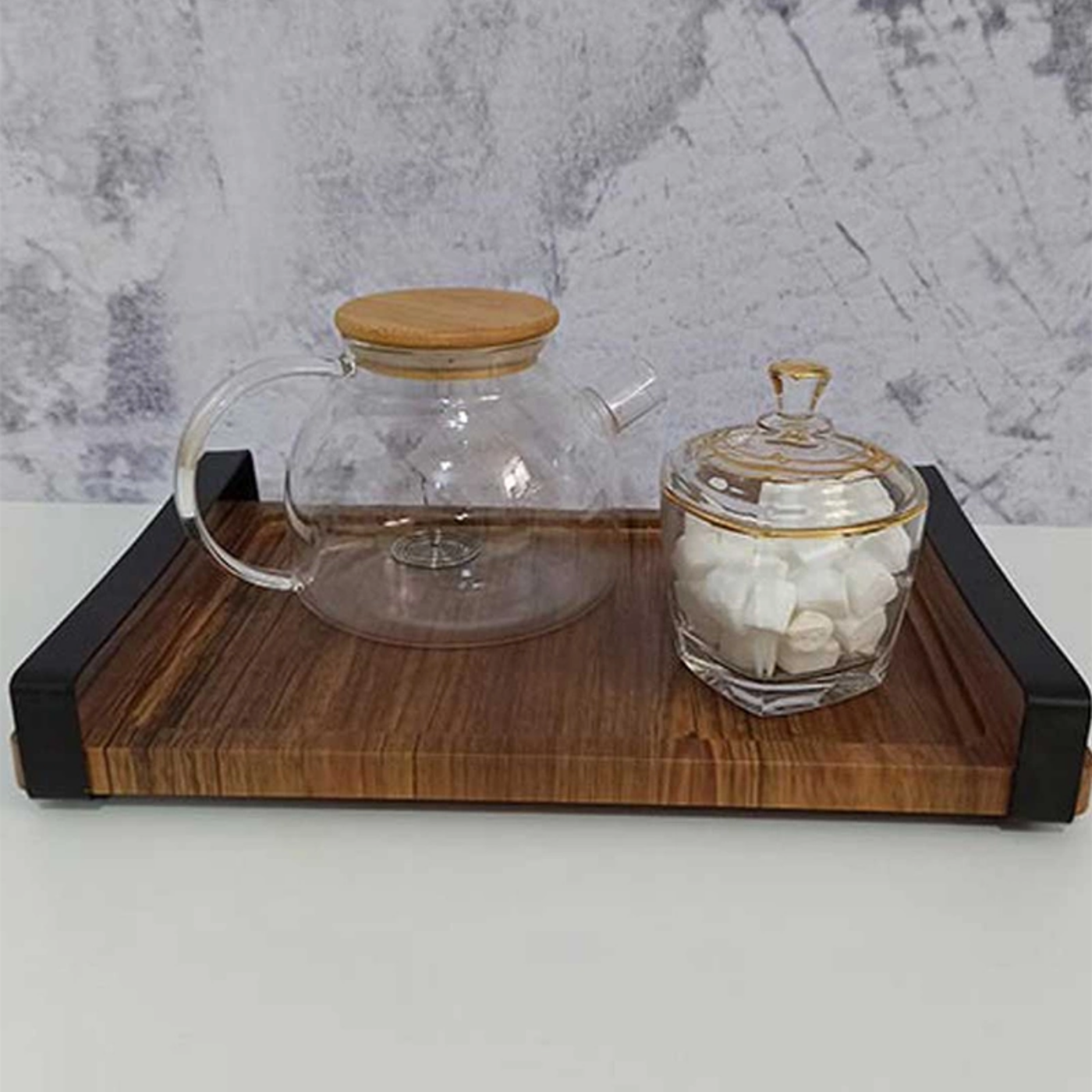 تصویر  سینی مستطیل وکیوم دسته فلزی