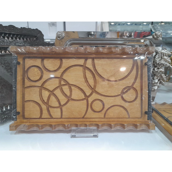 تصویر  سینی چوبی مستطیلی کوچک 36 در 21