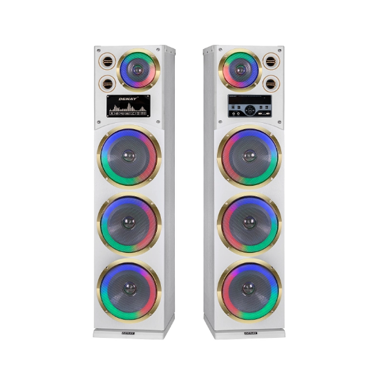 تصویر  اسپیکر خانگی سفید رقص نور دار دنای مدل DA3010LW6RS-W
