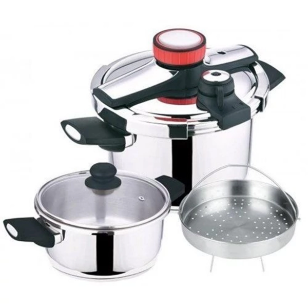 تصویر  زودپز استیل یونیک 5+7 لیتر دوقلو مدل Unique 999Z